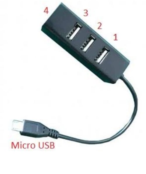 Kabel OTG Mikro USB-HUB 4 Port