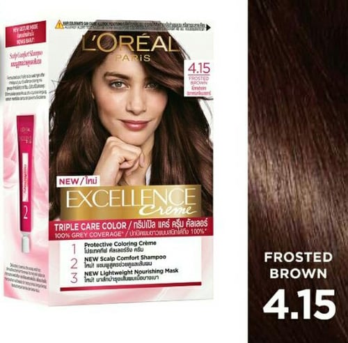 LOREAL Excellence Hair Color Creme 4.15 Frosted Brown