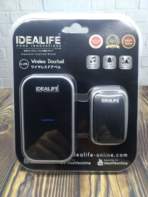 IDEALIFE Bel Pintu Rumah Wireless Doorbell Door Bell Remote