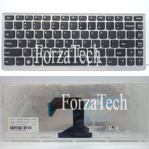 Keyboard Laptop LENOVO IdeaPad U410 US Silver Frame Series.