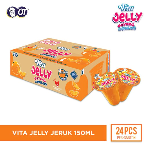 Vita Jelly Drink - Jeruk 150ml - 1 Karton Isi 24 Pcs