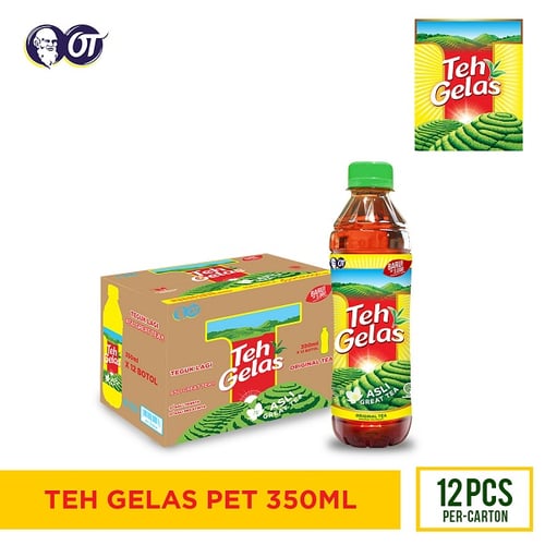 Teh Gelas PET - Original 350ml - 1 Karton Isi 12 Pcs