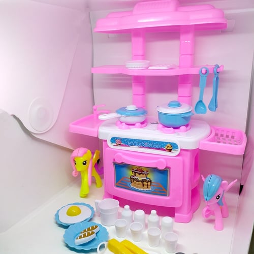 Mainan Happy Kitchen Set / Dapur Mini / Mainan Peralatan Dapur / Masak-masakan / Mainan Masak Masakan dapur dapuran / Mainan Anak Perempuan / Mainan Edukasi / Mainan Kitchen Set / Mainan Edukatif - PINK