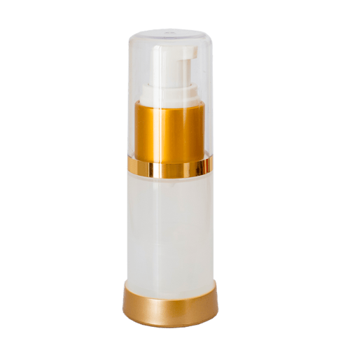 Airless QLA 15ml matte gold transparant bottle