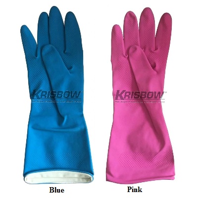 Sarung Tangan Work Glove Latex M-L Blue-Pink Krisbow 10153727