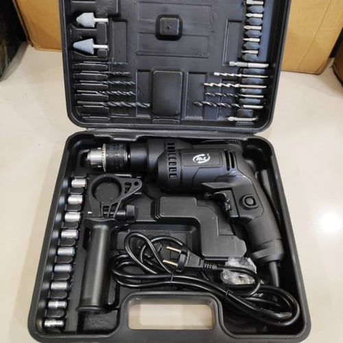 Mesin Bor Listrik Set H&L 13mm Impact Drill Box Set HL