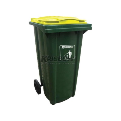 Tempat Sampah Dust Bin Neo Green 120L With Yellow Lid Krisbow 10082095