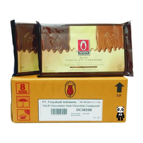 Tulip Dark Chocolate Compound 1 Dus Isi 12pcs X 1Kg Coklat Compound