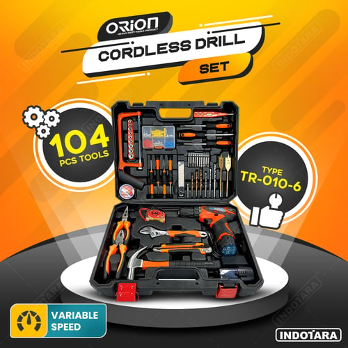 Hand Toolset / Tool Kit Set / Toolbox Cordless Drill Set Orion TR 010 6