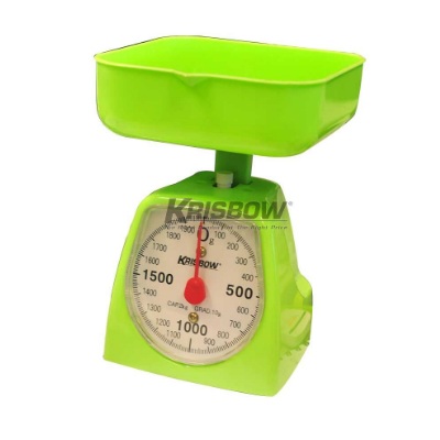 Timbangan Mechanical Kitchen Scale 2 Kg Green Krisbow KW0600622