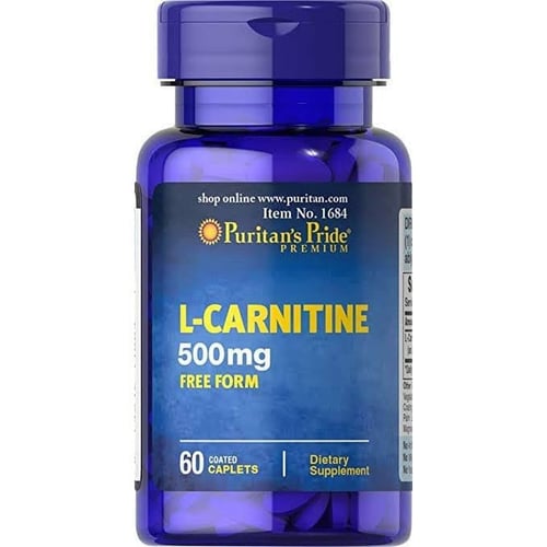 Puritans Pride L Carnitine 500mg 60 kaplet obat diet pelangsing penurun berat badan dan kolesterolc