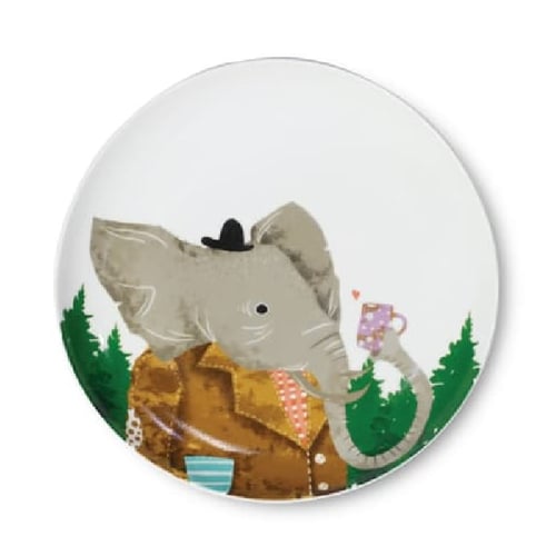 ZEN Piring Animal Drinking Series - Elephant Gajah diameter 22 cm