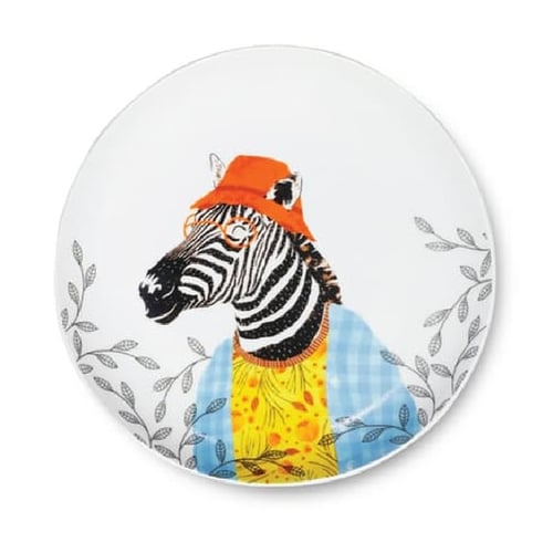 ZEN Piring Animal Summer Series - Zebra diameter 22 cm