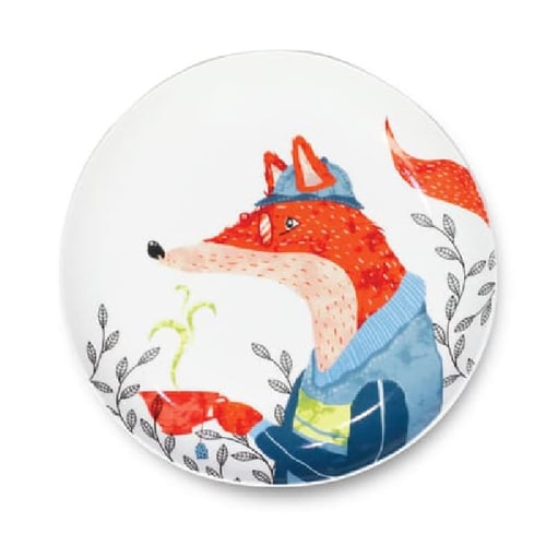 ZEN Piring Animal Drinking Series - Fox Rubah diameter 22 cm