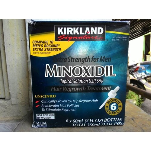 kirkland minoxidil 5 persen for men kemasan Dus  6 botol + pipet
