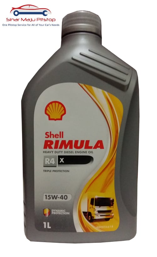 SHELL Rimula R4X Pelumas Oli Mesin Diesel 1L 15W-40