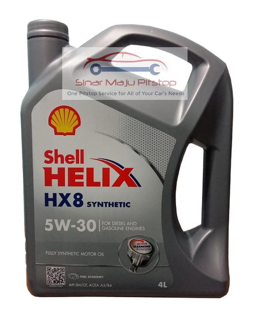 SHELL Oli Mobil Helix HX8 API SN-CF Fully Synthetic 5W30 4L