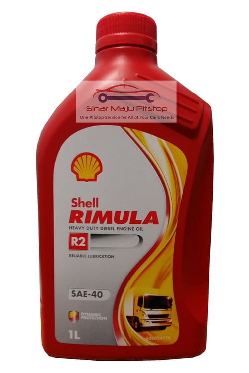 SHELL Rimula Pelumas Oli Mesin Mobil Diesel Ori 1L R2 SAE-40