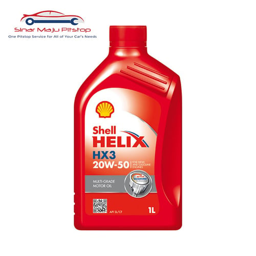 SHELL Helix HX3 Pelumas Oli Mobil Mesin Bensin 20W-50 1L