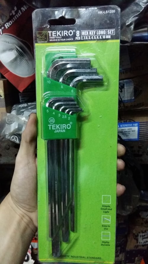 TEKIRO 1 Set Kunci L Panjang Original Standard 8Pcs