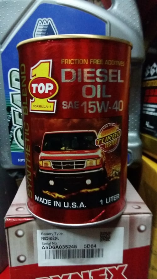 TOP 1 Diesel Oil Pelumas Oli Mobil Diesel 1L SAE 15W-40