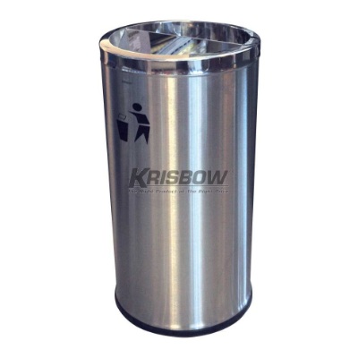 Tempat Sampah Dust Bin Round Stainless Steel 85L Krisbow KW1800801