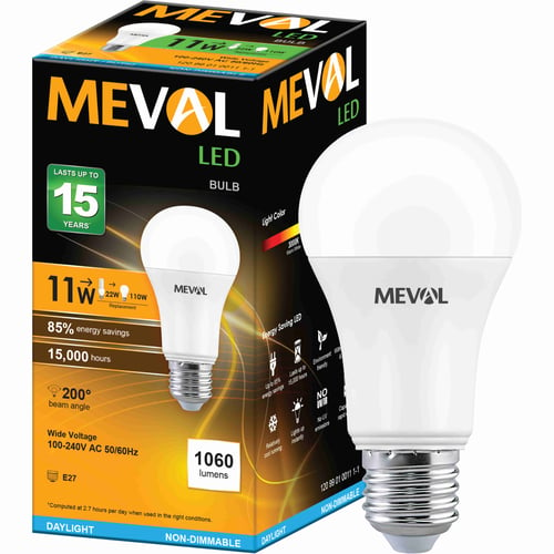 Meval LED Bulb 11W - Putih