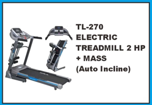 Electric Treadmill 2 HP + Mass (Auto Incline) TL-270