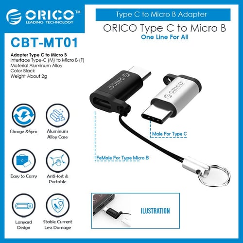 ORICO Type-C to Micro B Adapter - CBT-MT01 - Silver