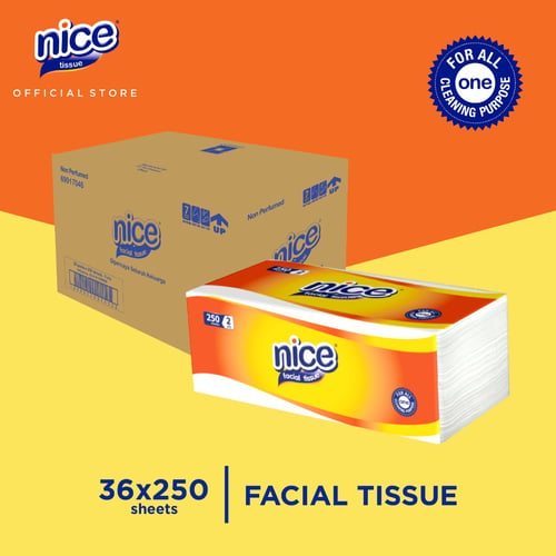 Karton - Nice Tissue Wajah Soft Pack 250 Sheets x 36 pcs