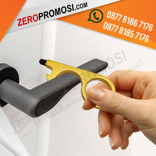 Souvenir Gantungan Kunci Zero Touch Sanitary Tool Custom Logo