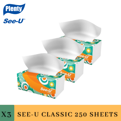 See-U Facial Tissue Classic 250 Sheets x 3 Pcs