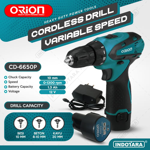 Mesin Bor Baterai Tangan / Orion Cordless Drill CD6650P