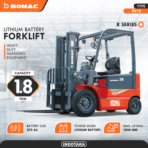 Bomac Forklift Electric Lathium Battery 1.8T, 6M - RE18