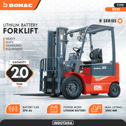 Bomac Forklift Electric Lathium Battery 2T, 4M - RE20