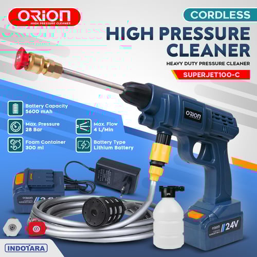 Alat steam cuci motor & mobil Jet Cleaner Baterai Cordless - Orion SUPERJET100C