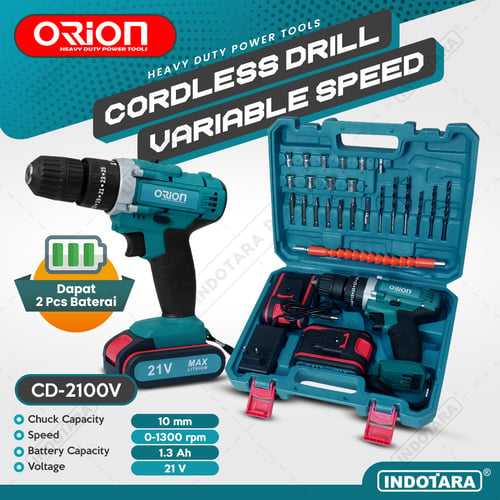 Mesin Bor Baterai / Cordless Drill / Bor Tangan Baterai 21V Orion CD2100V