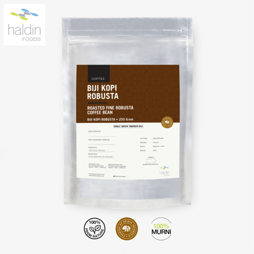 haldinfoods Biji Kopi Robusta / Roasted Fine Robusta Coffee Bean 250 gram