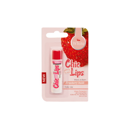 Viva White Moisture Balm Chic On Lips Strawberry