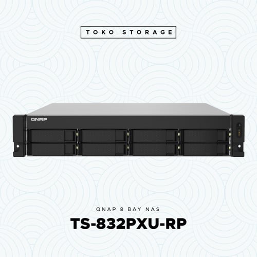 QNAP TS-832PXU-RP-4G 8-BAY Rackmount NAS 4GB Server External