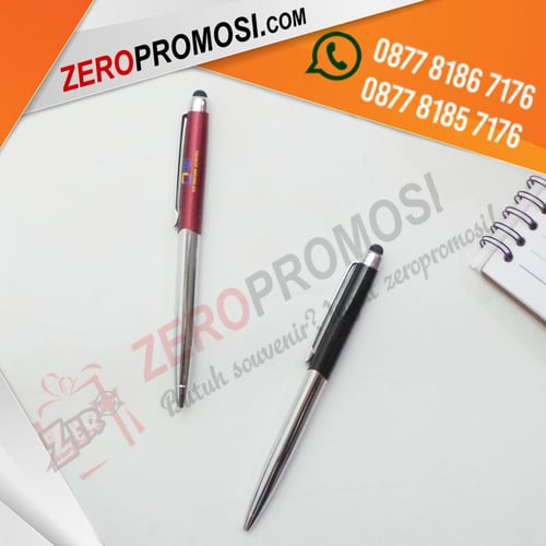 Souvenir Pen Besi Eksklusif dengan Stylus Kode 838 Polos
