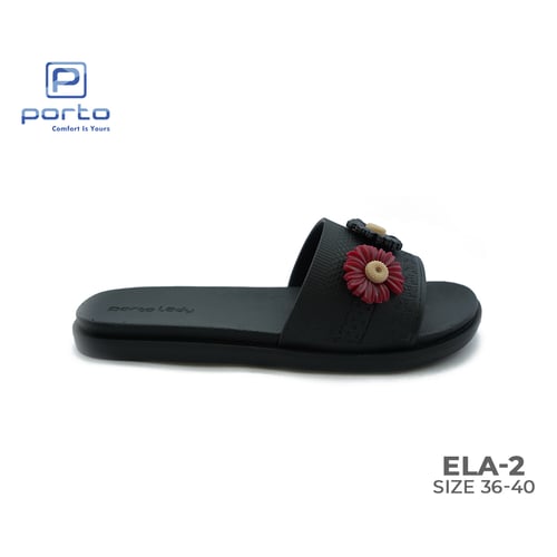 Sandal Selop Wanita Bunga-Bunga PVC Portolady ELA-2