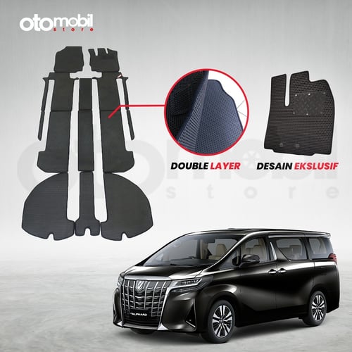 Karpet Mobil Toyota Alphard Bahan Dua Lapis Rubber Eva Premium