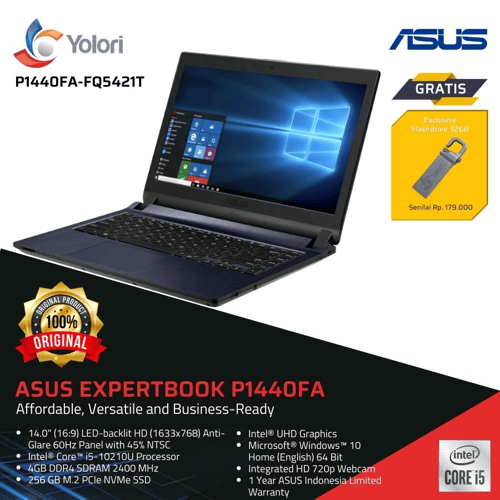 ASUS ExpertBook P1440FA-FQ5421T i5-10210U 4GB 256GB Intel UHD Windows 10