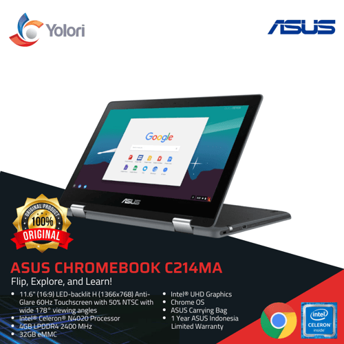 ASUS Chromebook C214MA-BU0393 Cel N4020 4GB 32GB Intel UHD Chrome OS