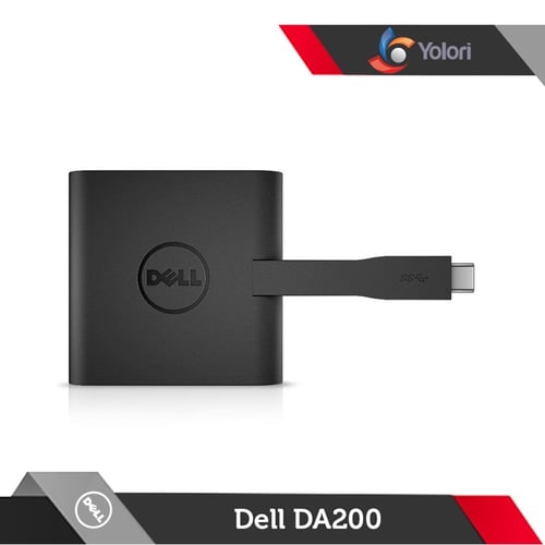 Dell DA200 Adapter USB Type C to HDMI VGA Ethernet USB 3.0