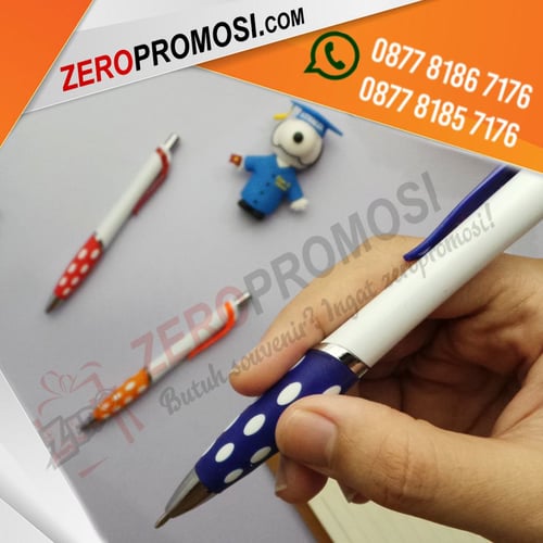 Souvenir Pen Unik Pen Bintik Custom Cetak Logo Murah