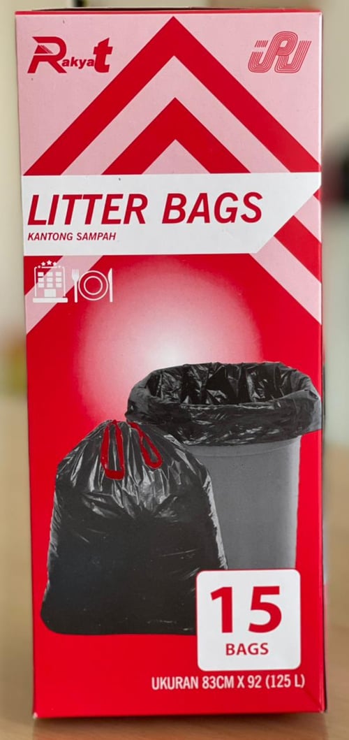 Kantong Sampah tali serut-Litter trash bag-Tas Binatu-Kantong-tempat-Plastik-Loundry-Plastic-RAKYAT