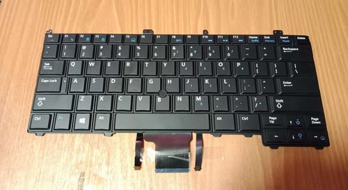 Keyboard Dell Latitude E7240 E7420 E7440 US Black Backlight Pointer.