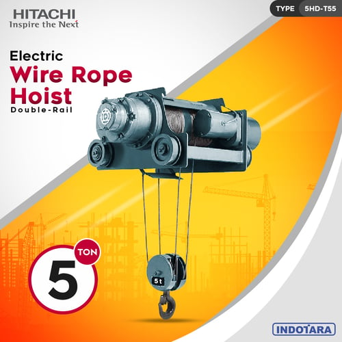 Electric Wire Rope Hoist 5 Ton Hitachi Hoist 5HD-T55